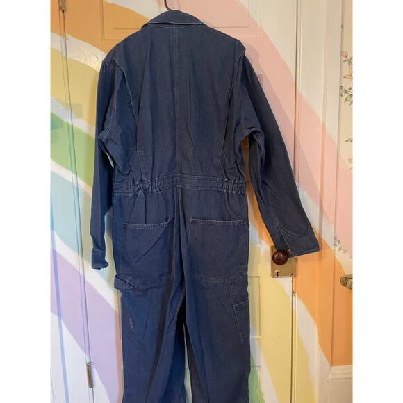 Vintage Big Mac Denim Coveralls 42L USA Made Workwear Mechanic Jumpsuit - Picture 5 of 13